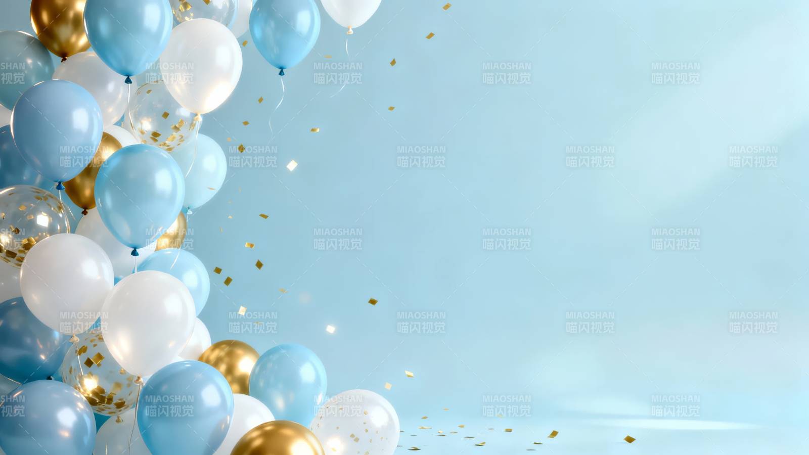 气球飘扬庆生时图片