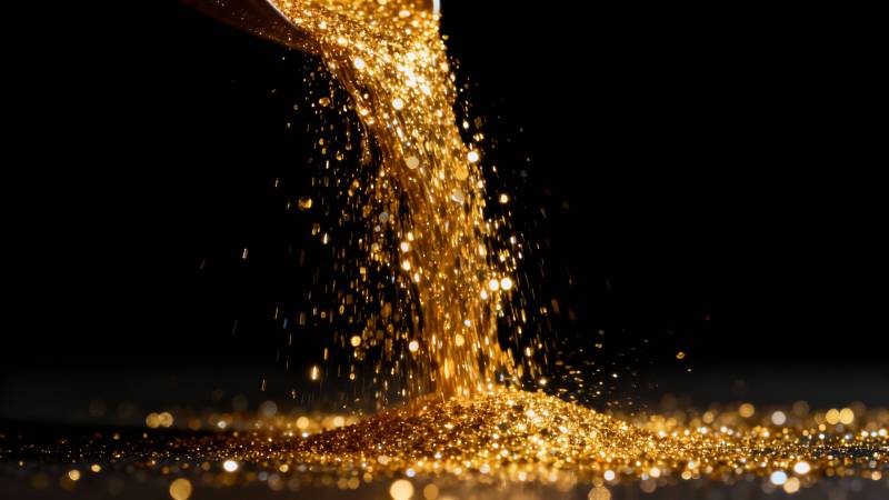 金色流沙倾泻图片