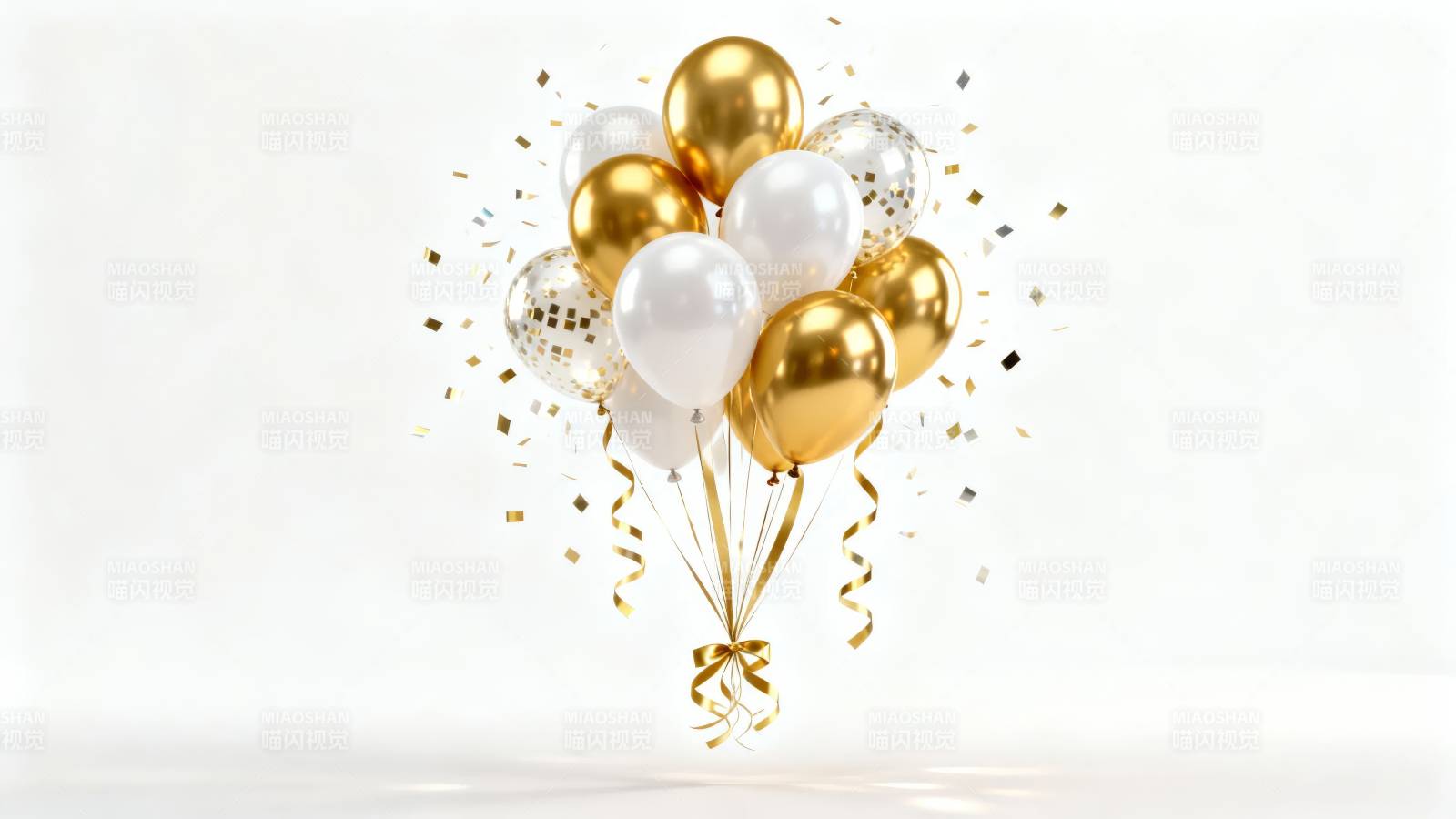 金色气球庆典图片
