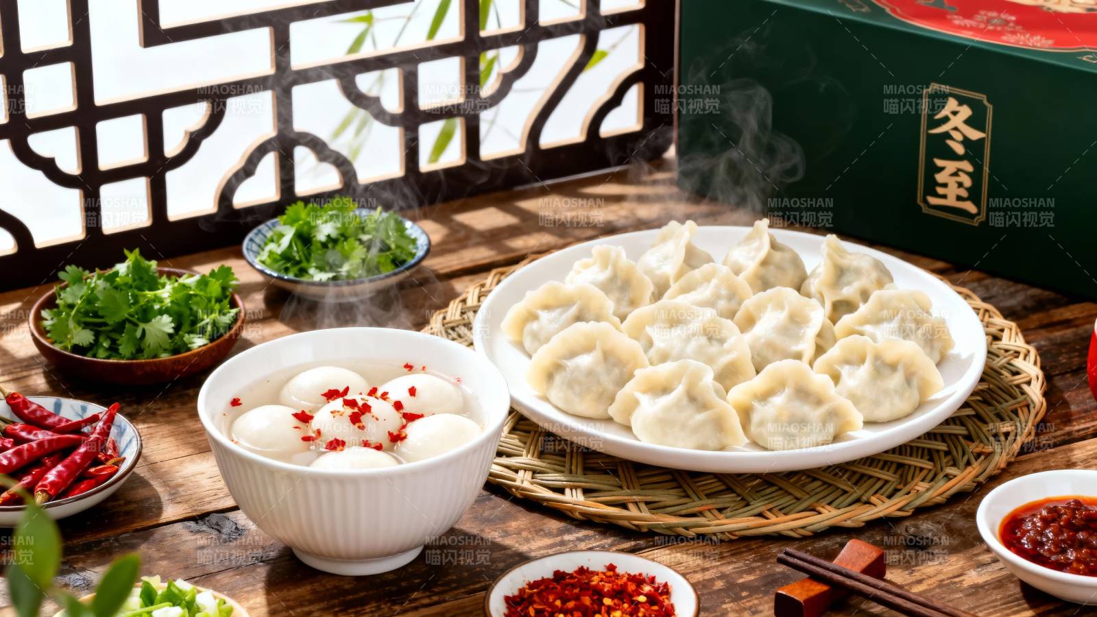 冬至饺子宴图片