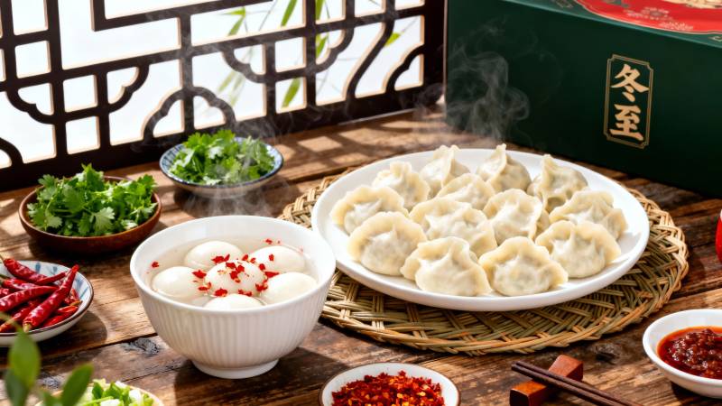 冬至饺子宴图片