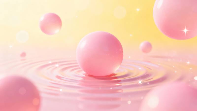 粉球涟漪梦幻图片