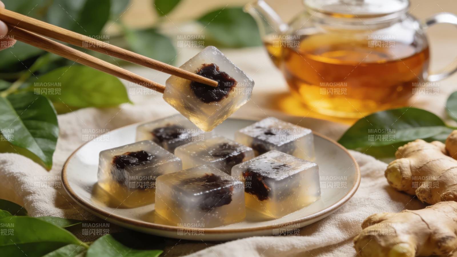 姜茶果冻 清凉爽口图片