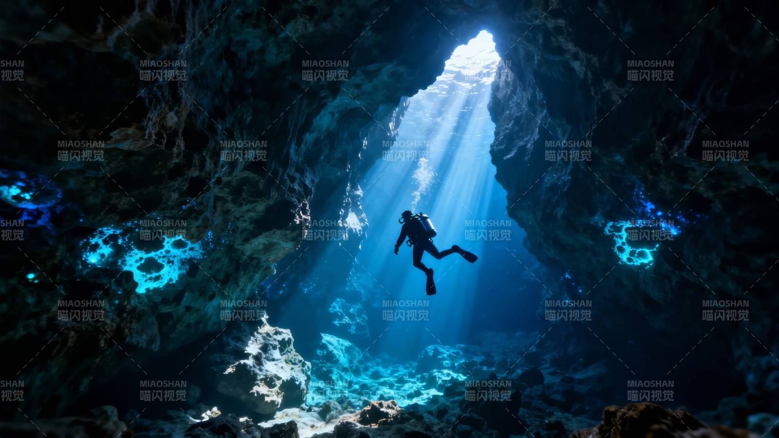 洞穴潜水探秘图片