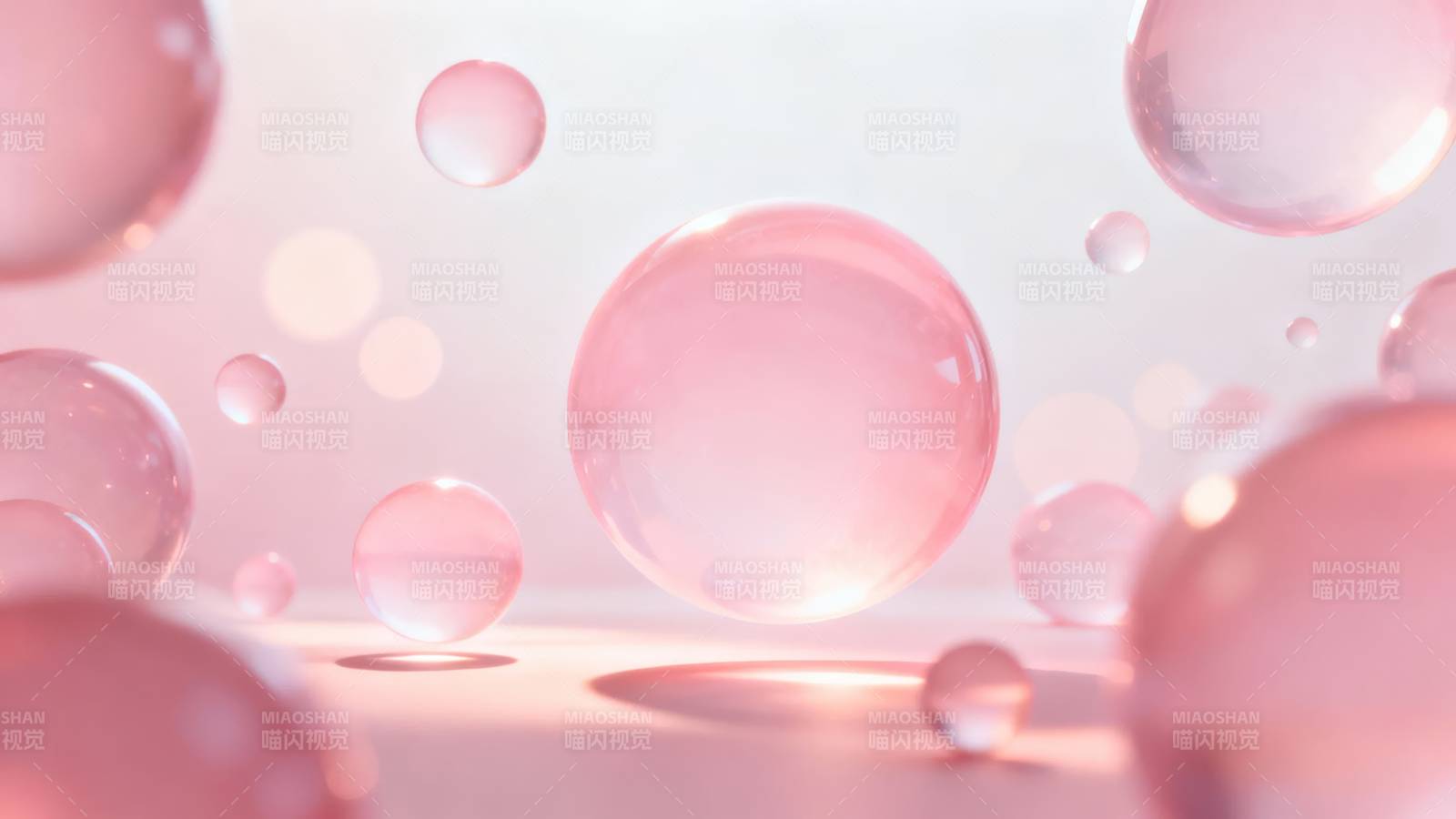 粉红泡泡梦幻背景图片