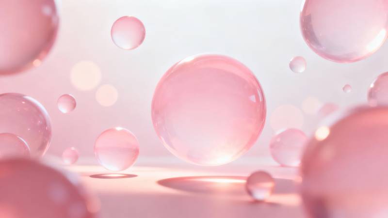 粉红泡泡梦幻背景图片