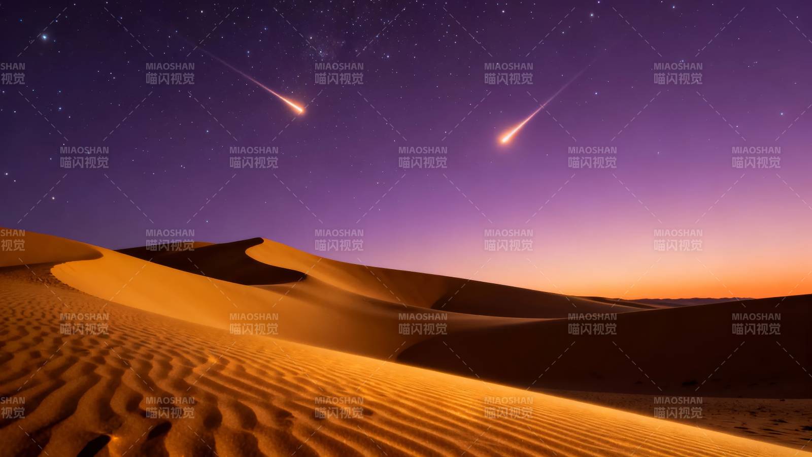 沙漠夜空流星划过图片
