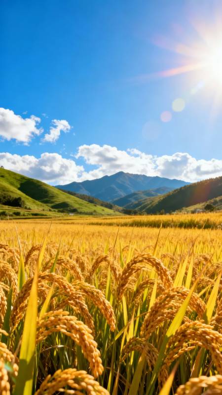 金稻映山光图片