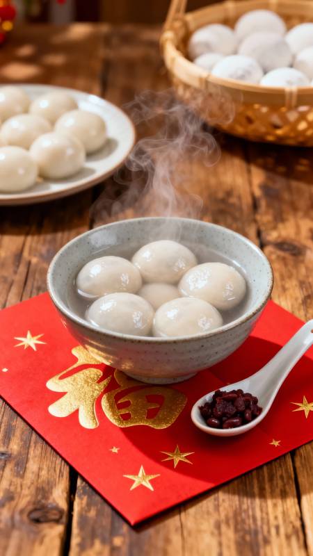 汤圆热腾腾图片