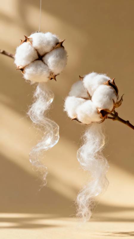 棉絮轻舞图片