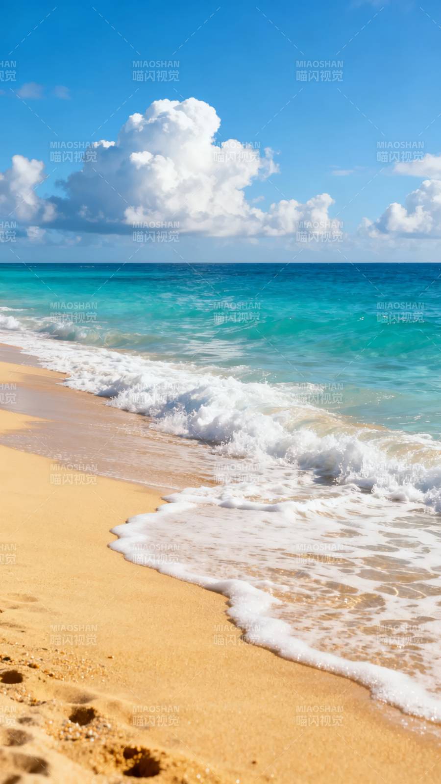 碧海金沙 云卷云舒图片