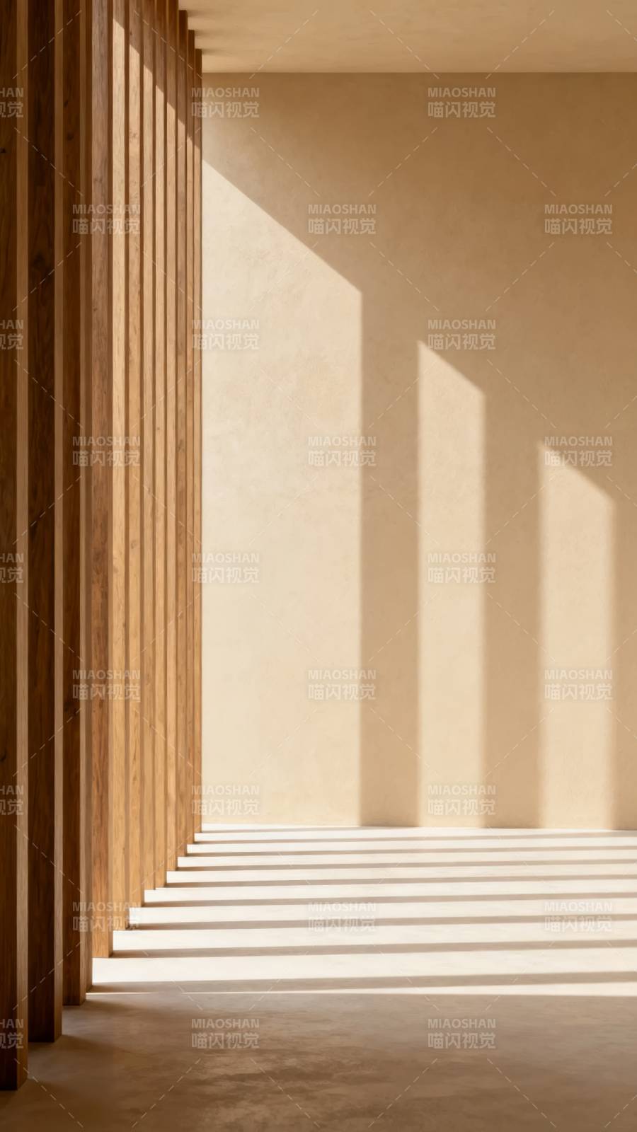 光影交错的阶梯图片