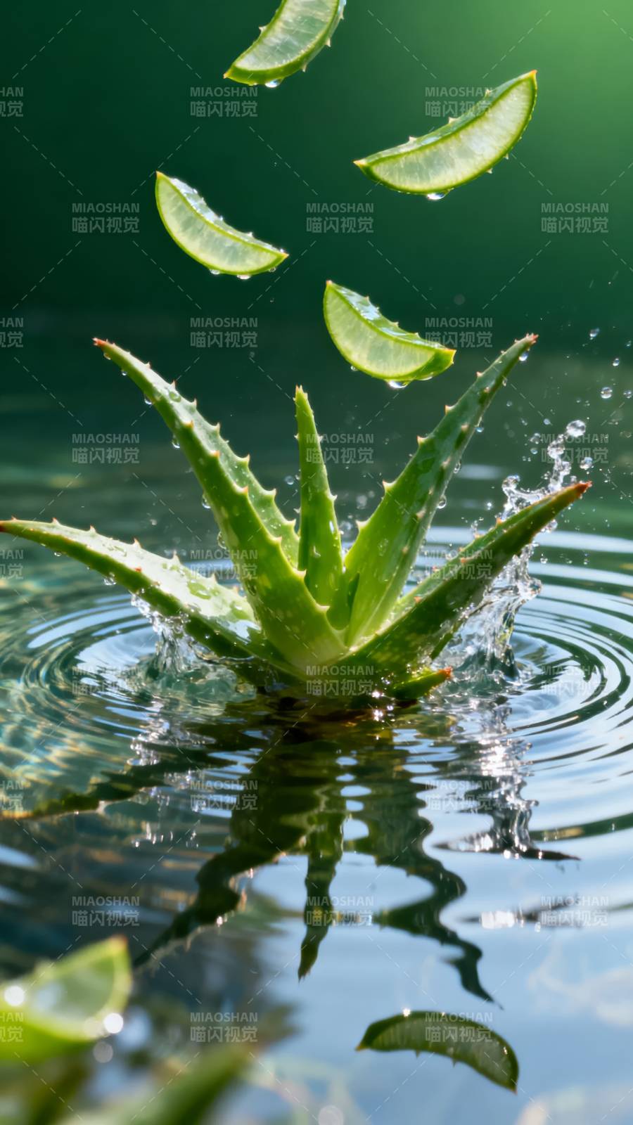 芦荟入水溅起水花图片