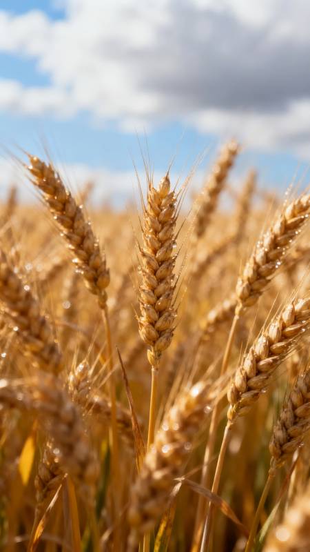 金麦迎风摇曳图片