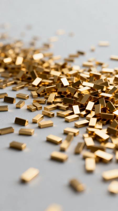 金条散落光影中图片