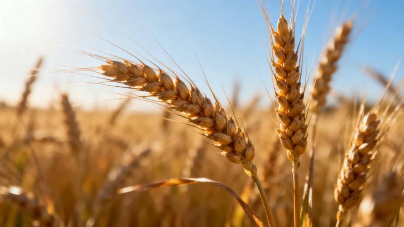 金黄麦浪迎风舞图片