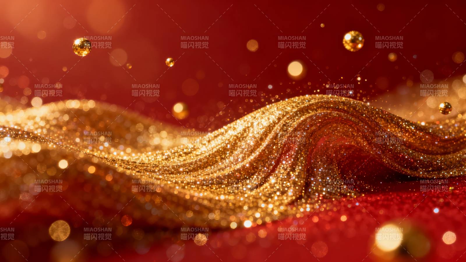 金色波浪闪耀光芒图片