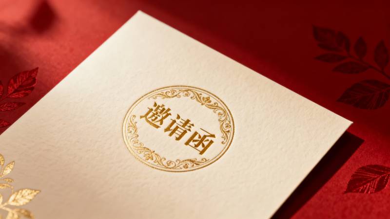 金色邀请函图片