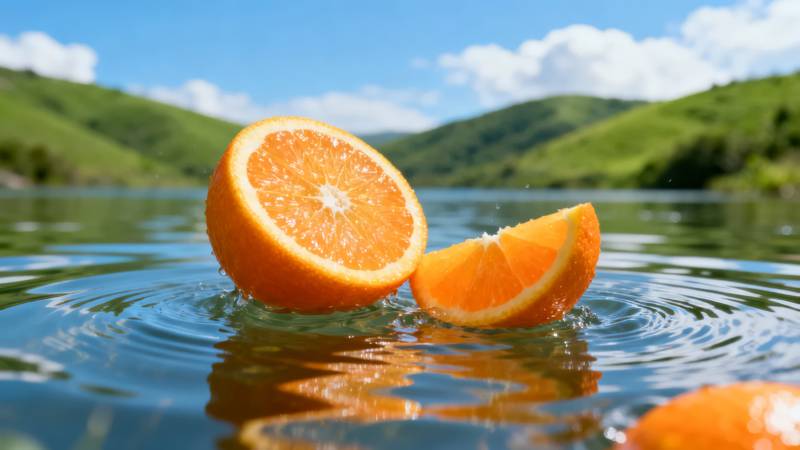 橙子入水 清新自然图片
