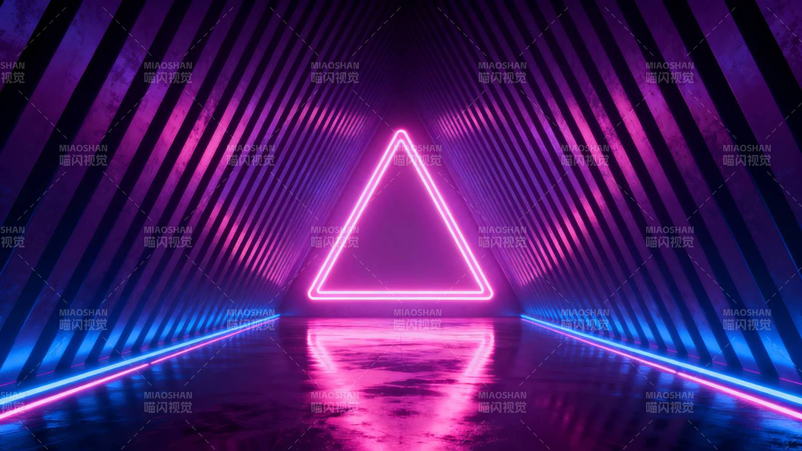 霓虹三角隧道图片