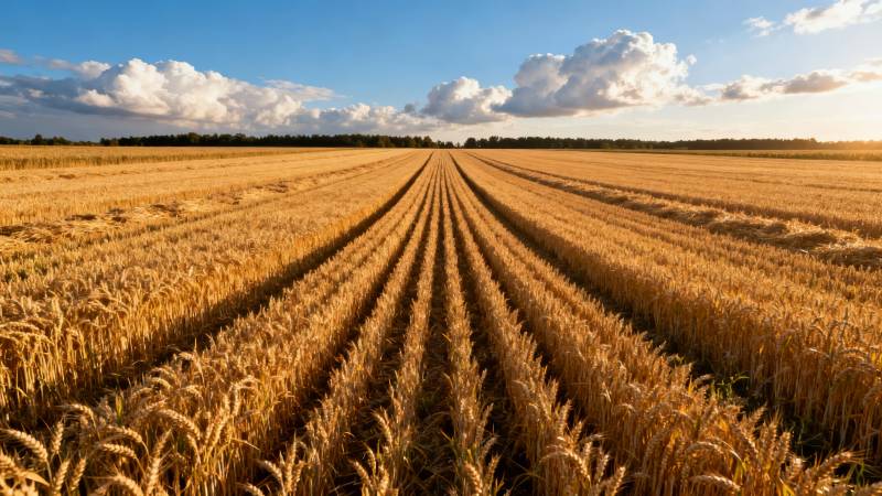 金黄麦田迎丰收图片