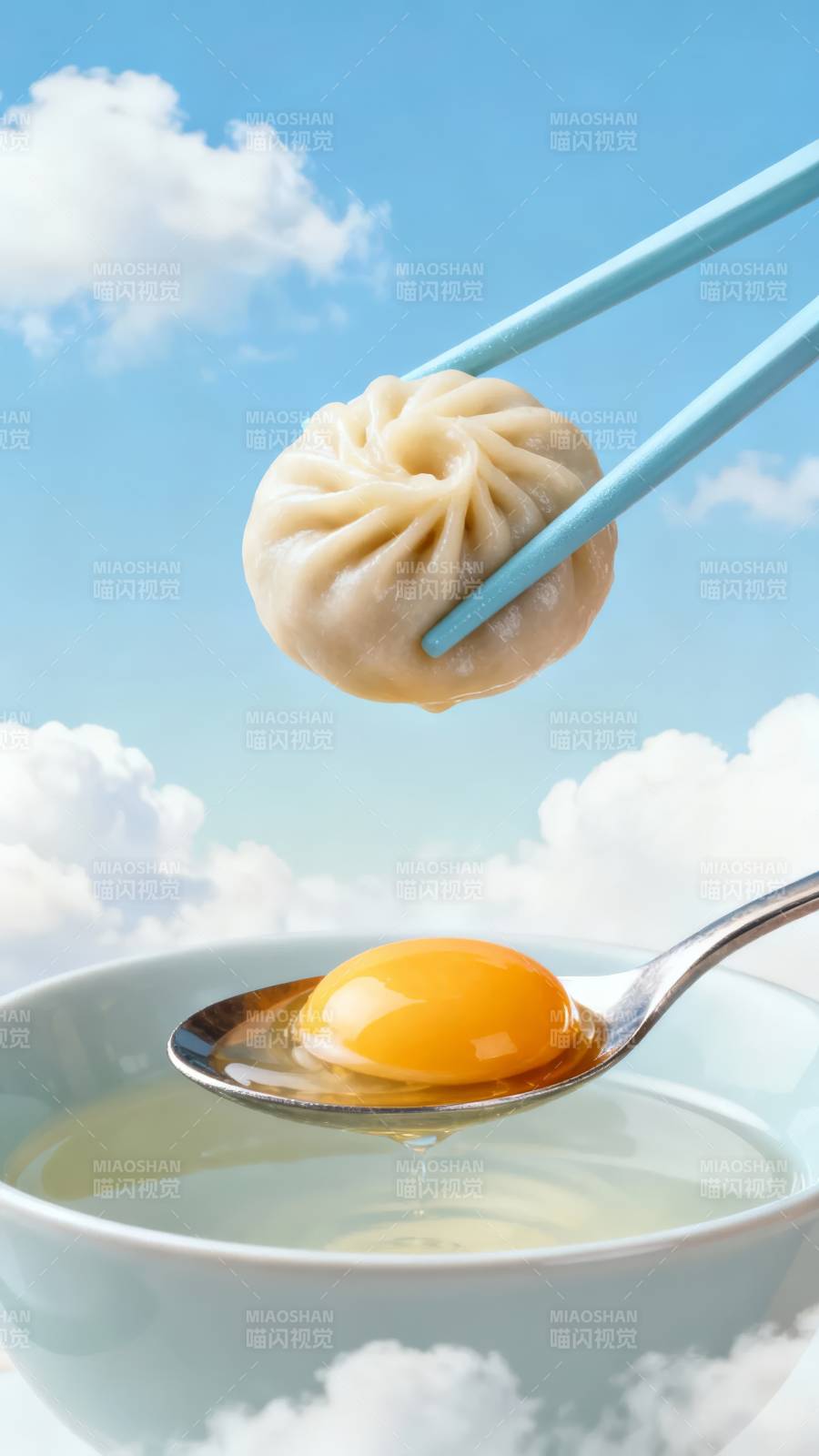 云中美食 包子与蛋黄图片