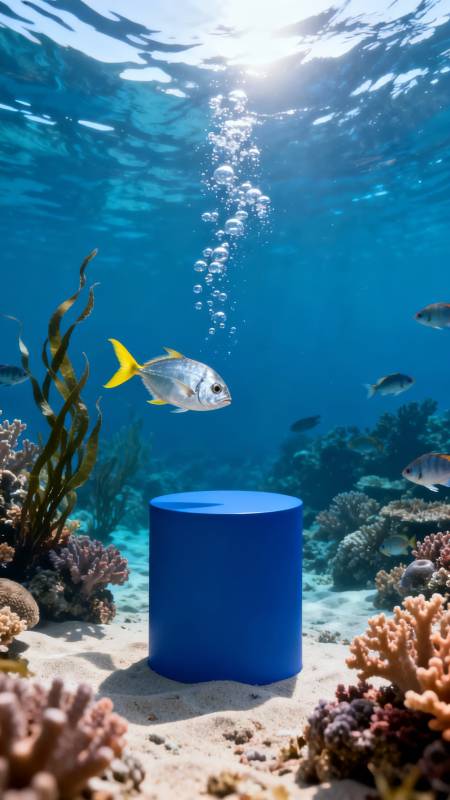 海底蓝柱奇景图片