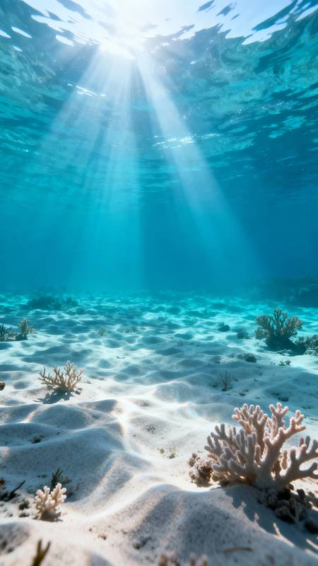 海底阳光穿透图片
