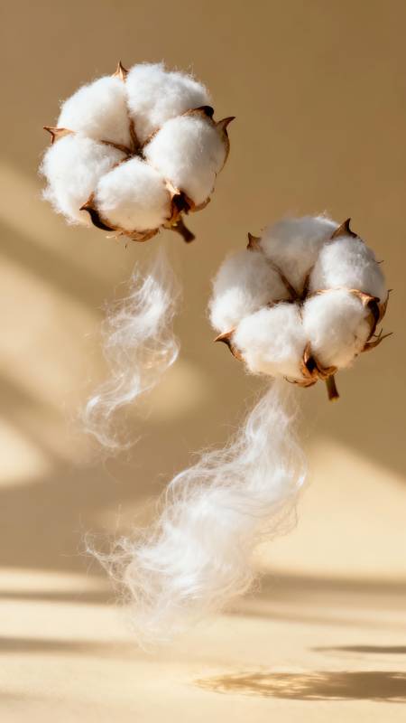 棉絮飘舞图片