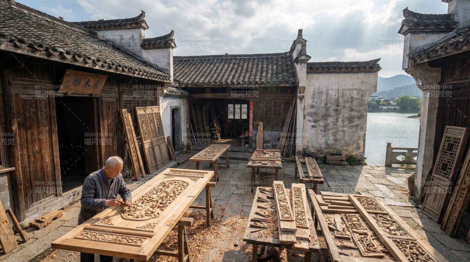 古宅木雕匠心图片