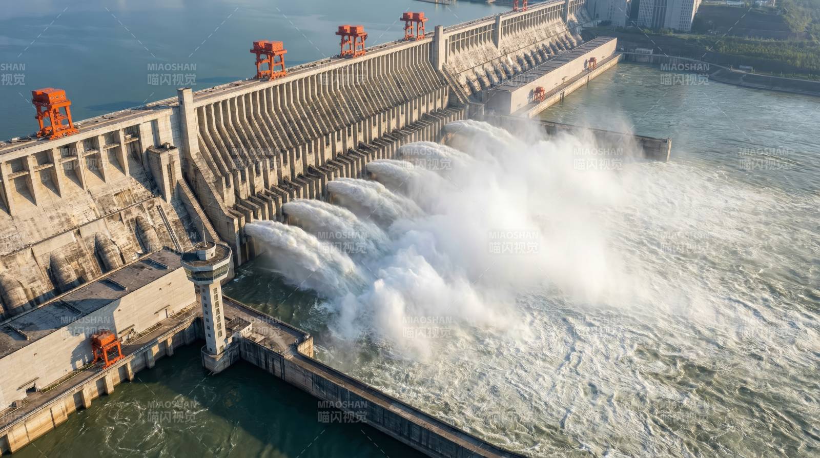 三峡大坝泄洪图片