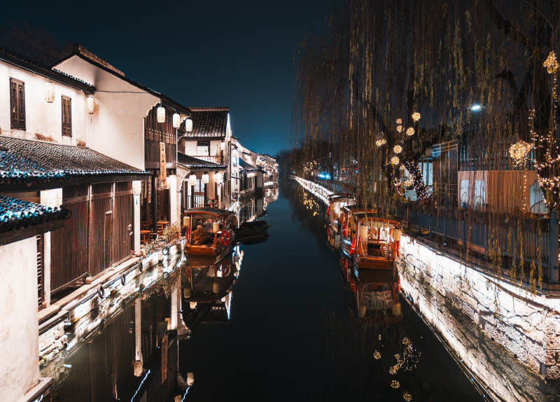 夜泊水乡古镇图片