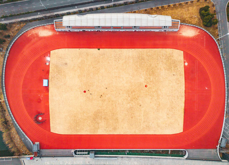 空中俯瞰体育场图片