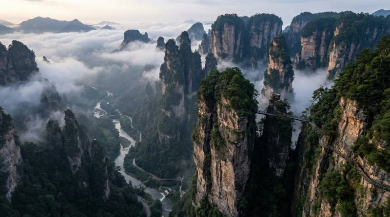 云海奇峰 仙境人间图片