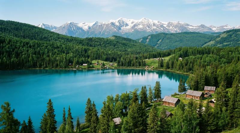 湖光山色美如画图片