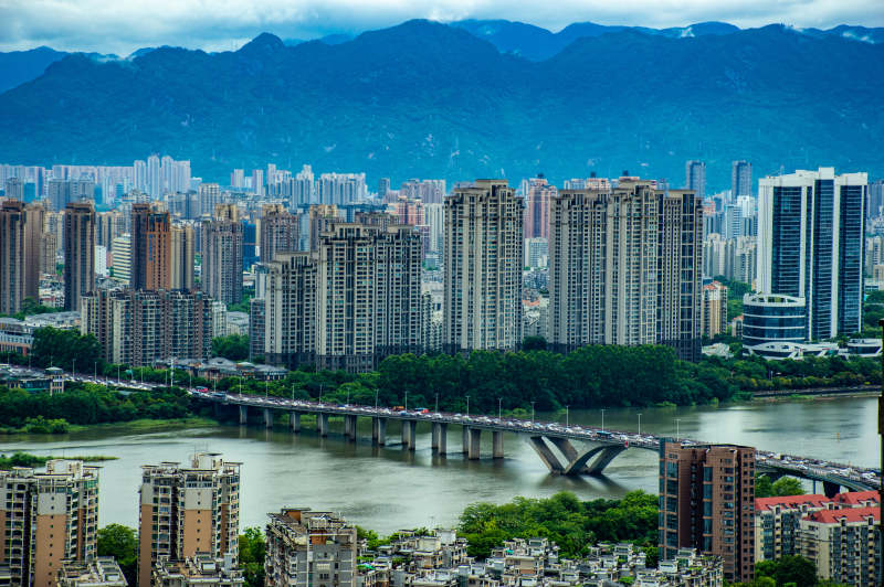 山水城市风光图片