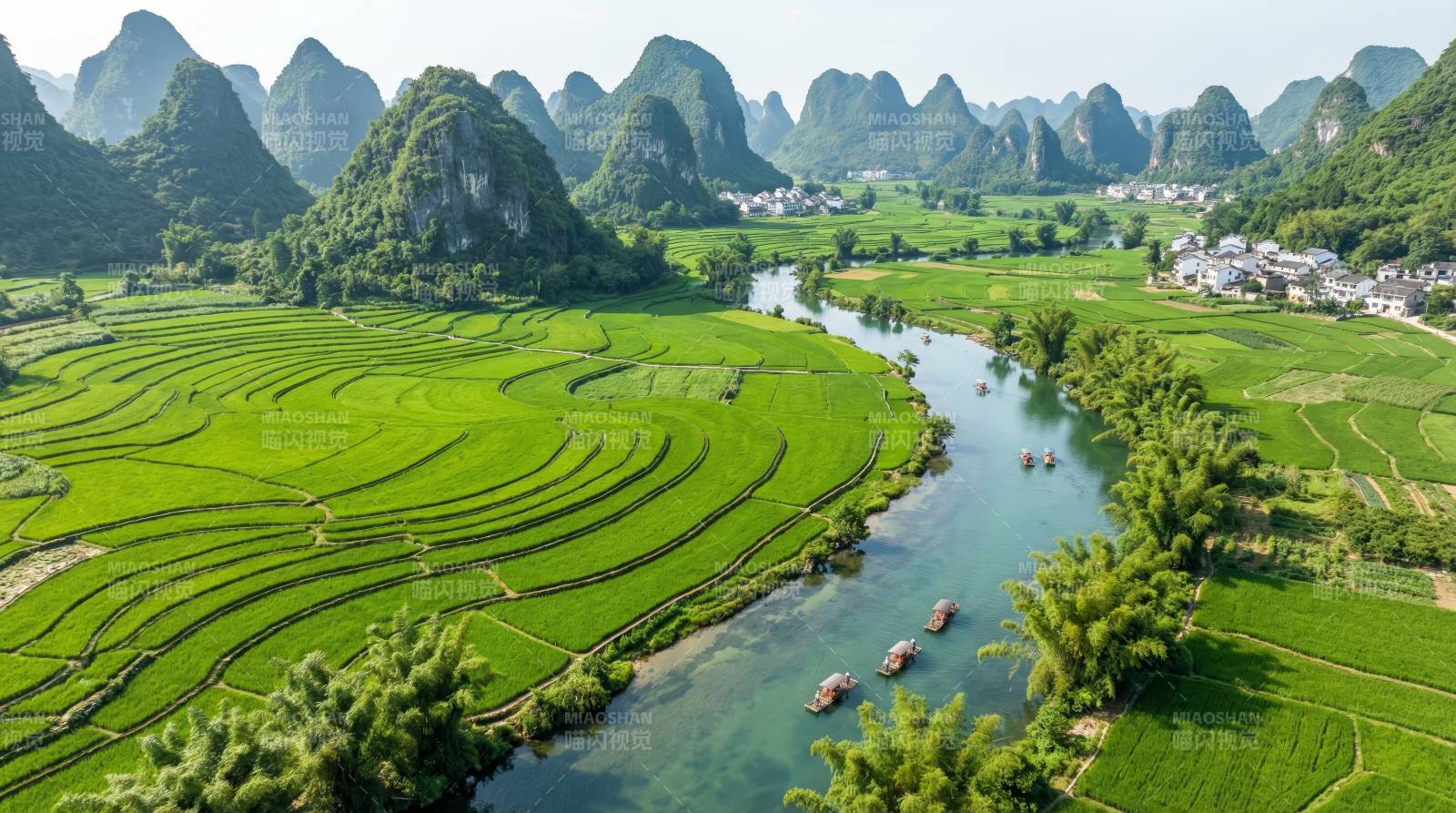 山水田园风光图片