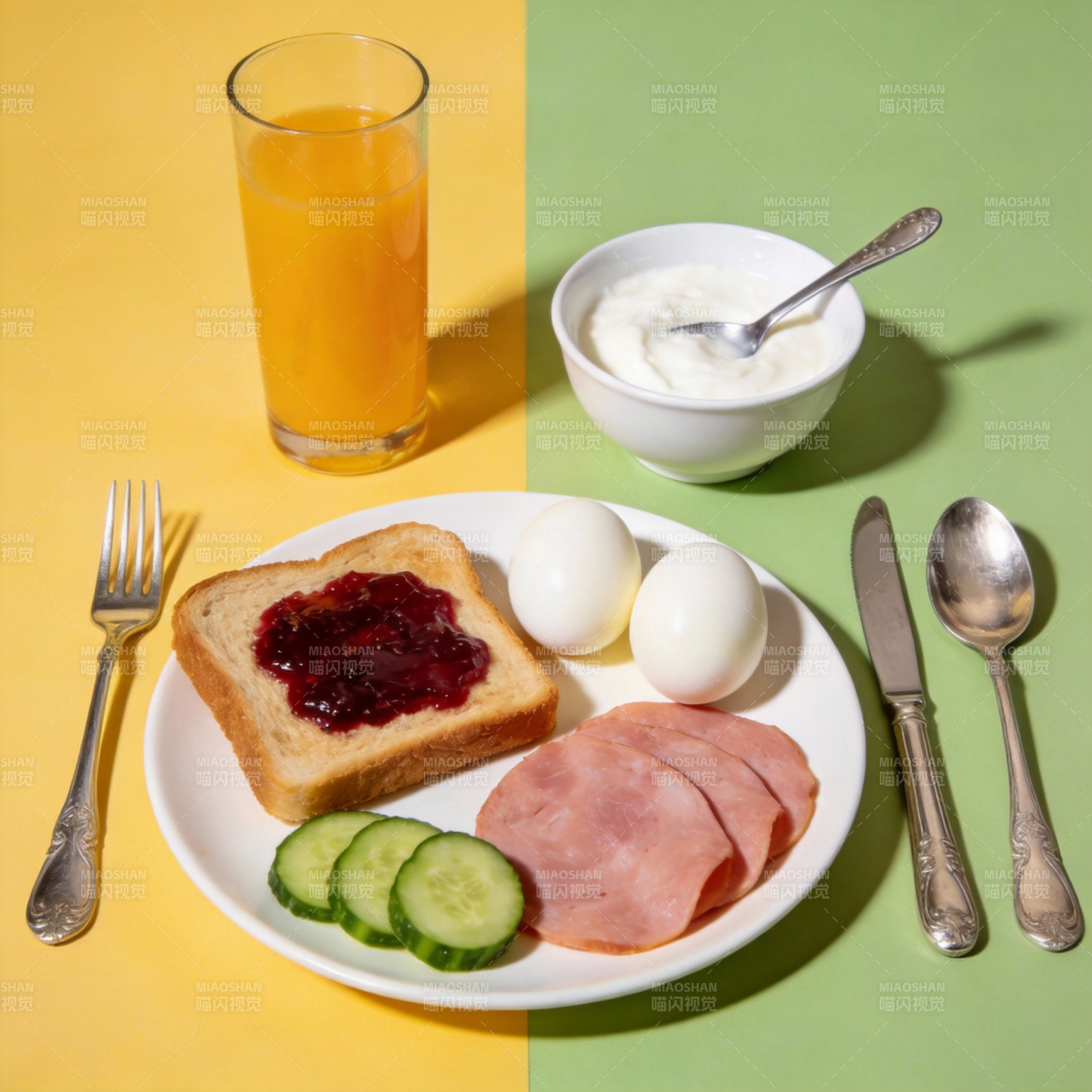营养早餐组合图片