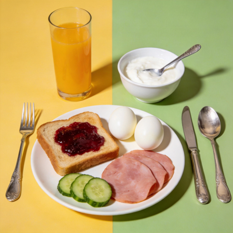 营养早餐组合图片