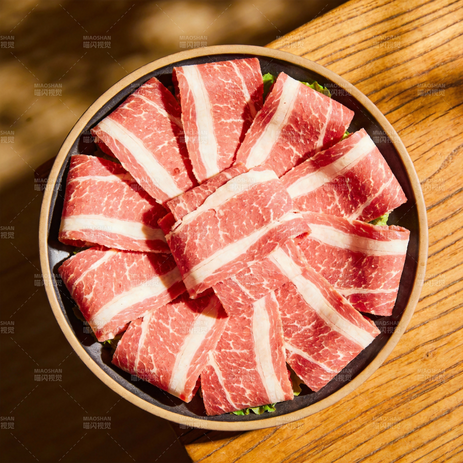 雪花牛肉片图片