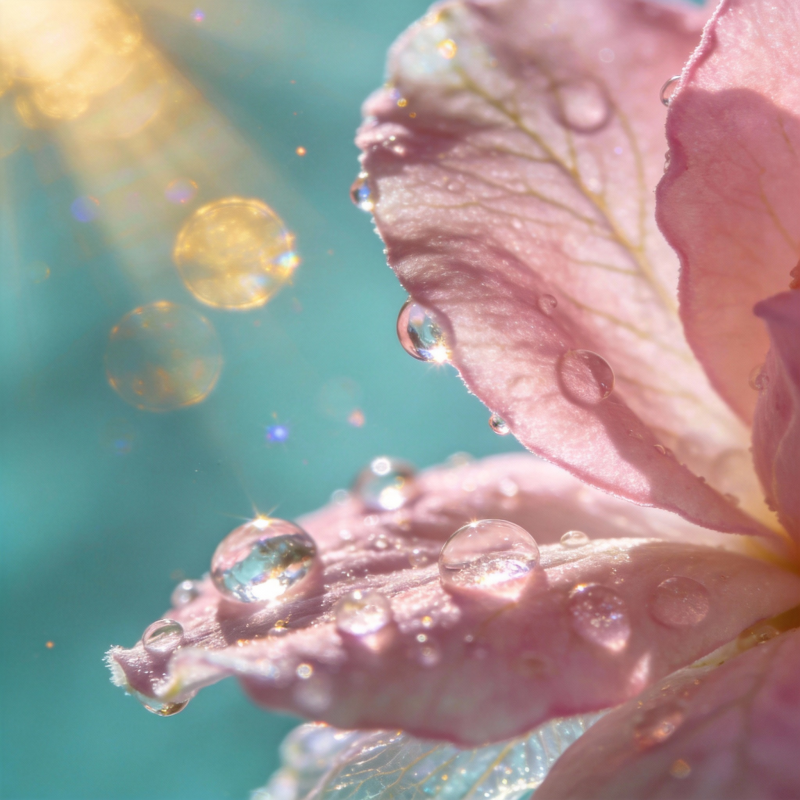 晨露轻吻花瓣图片