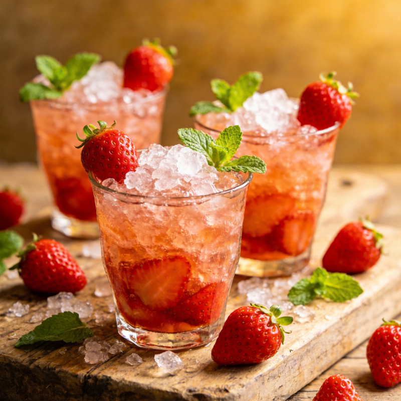 草莓冰饮 清新怡人图片