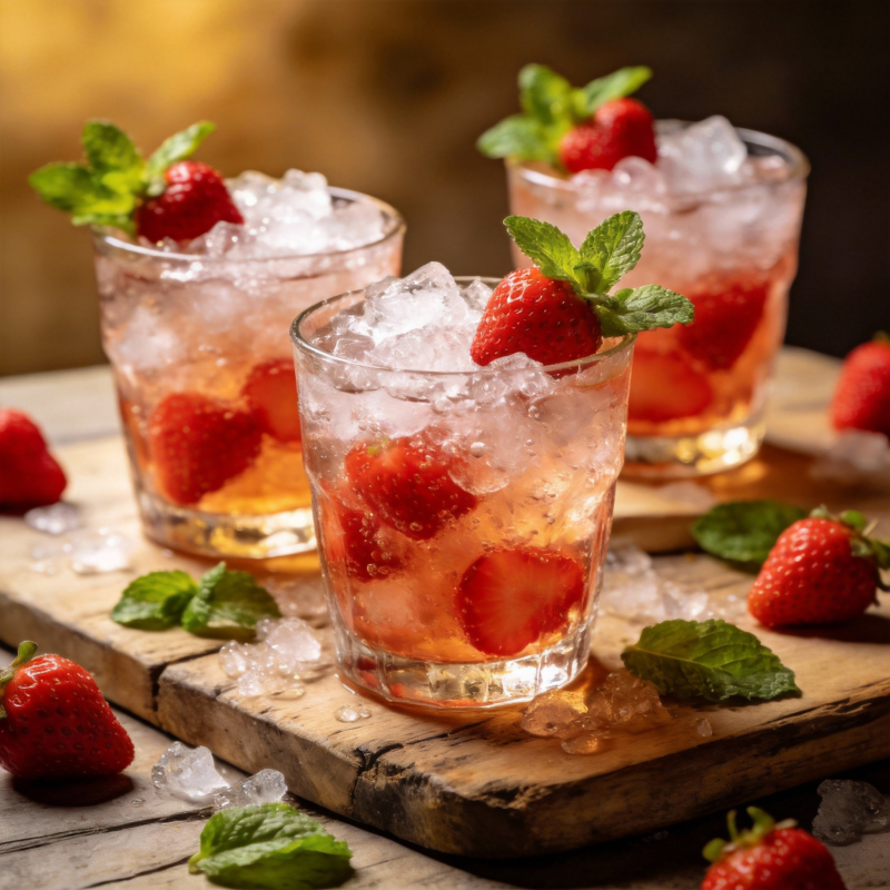 草莓冰饮 清凉一夏图片