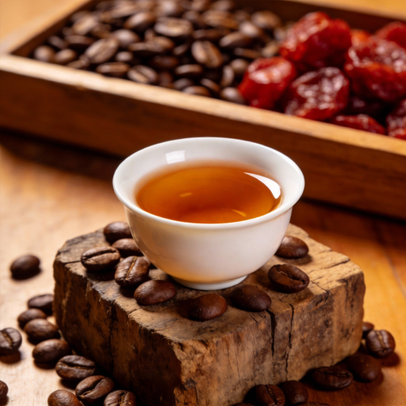 茶香咖啡豆图片