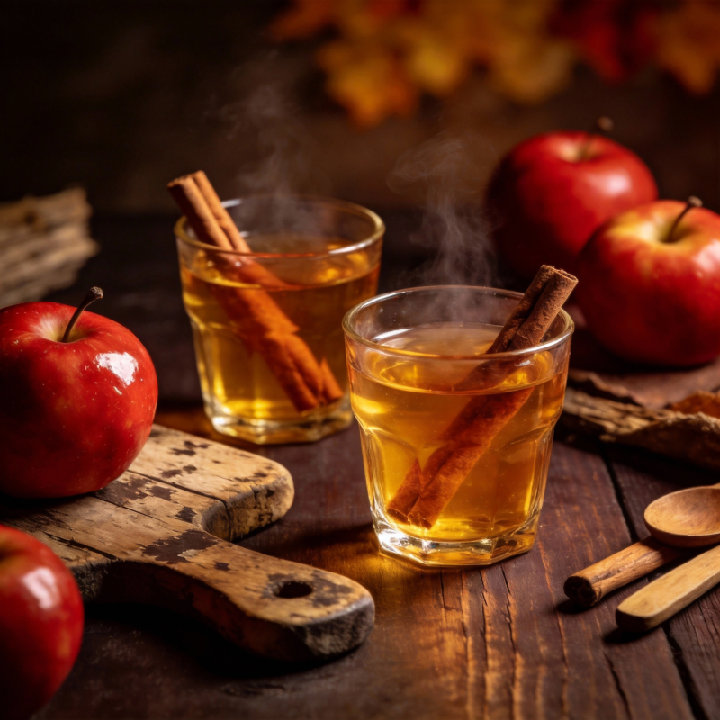 秋日暖饮 苹果桂香图片