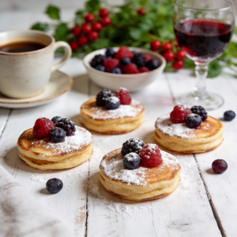 浆果松饼早餐图片