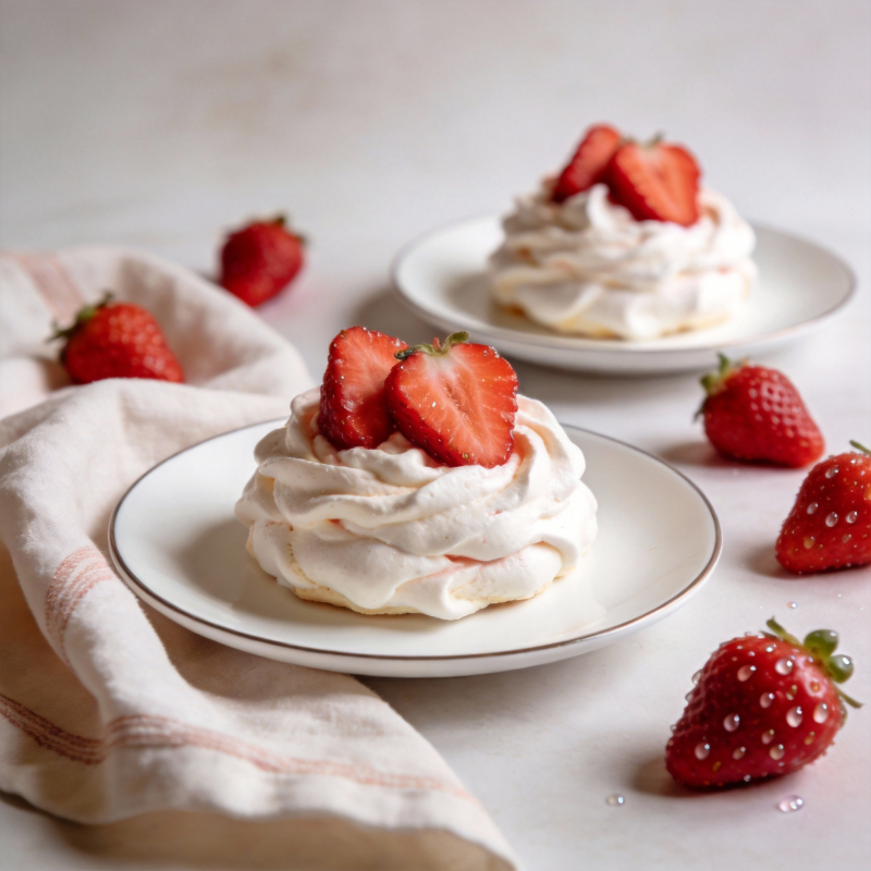 草莓奶油小蛋糕图片