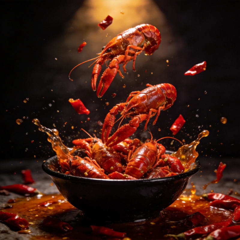 辣味小龙虾跃动图片
