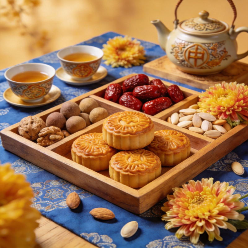 中秋月饼茶点宴图片