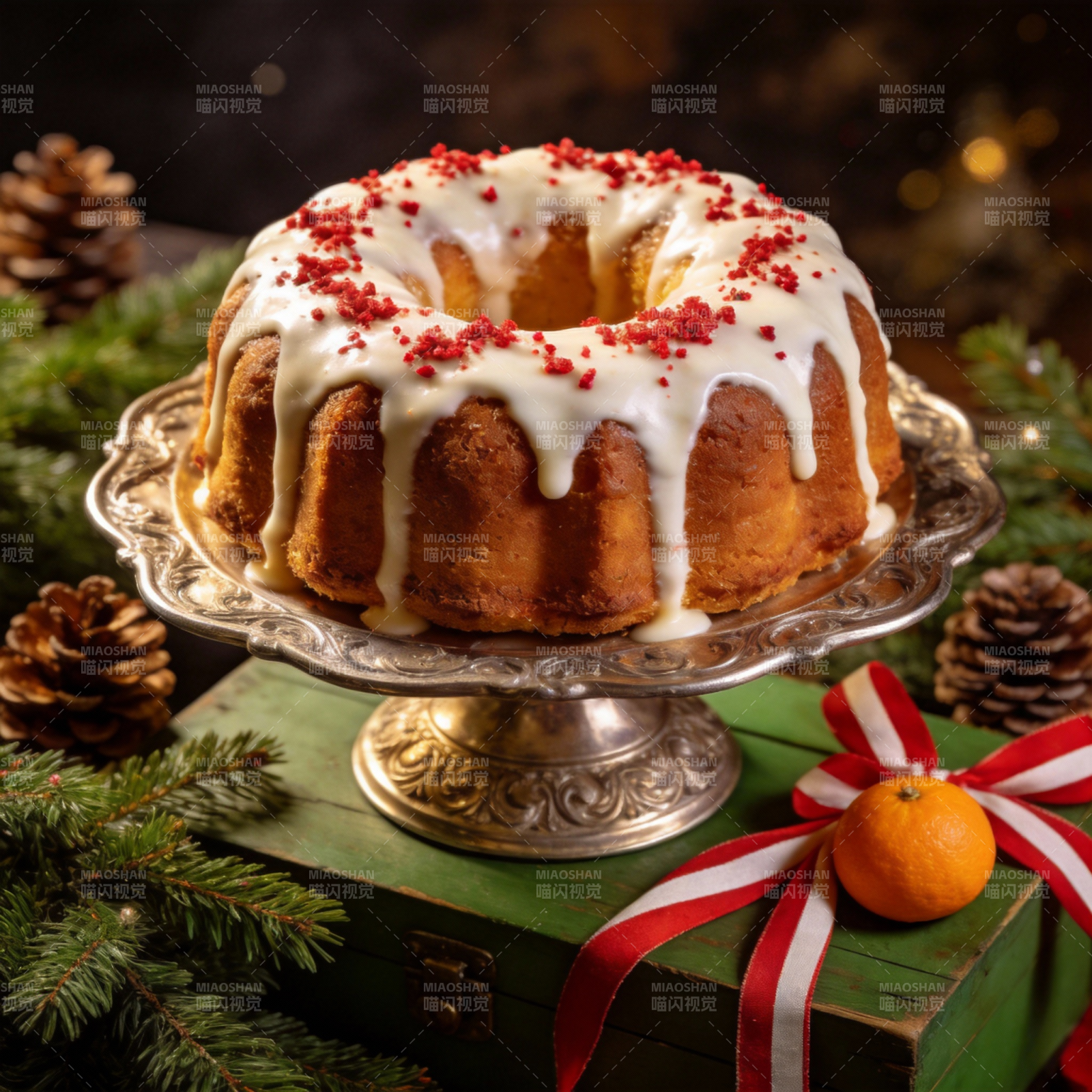 圣诞甜点 奶油蛋糕图片